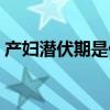 产妇潜伏期是什么意思（潜伏期是什么意思）