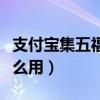 支付宝集五福有什么用途（支付宝集五福有什么用）