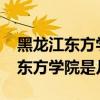 黑龙江东方学院2023年录取分数线（黑龙江东方学院是几本）