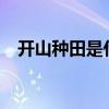 开山种田是什么字?（开山种田是什么字）