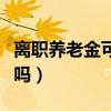离职养老金可以取出来吗（养老金可以取出来吗）