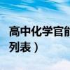 高中化学官能团总结及性质（高中化学官能团列表）