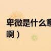 卑微是什么意思啊网络用语(卑微是什么意思啊) 卑微是什么意思啊网络用语(卑微是什么意思啊)