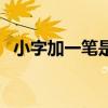 小字加一笔是什么字（小加一笔是什么字）