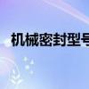 机械密封型号代表的意义（机械密封型号）