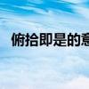 俯拾即是的意思及出处（俯拾即是的意思）
