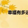 幸福有多远演员表介绍（幸福有多远）