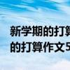 新学期的打算作文500字左右六年级（新学期的打算作文500）