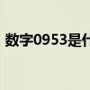 数字0953是什么意思（0932数字什么意思）