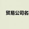 贸易公司名称大全简单大气（贸易公司）