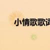 小情歌歌词完整版图片（小情歌歌词）