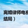 离婚律师电视剧主演是谁（离婚律师电视剧大结局）