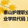 泰山护理职业学院官网录取查询（泰山护理职业学院代码）