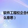 软件工程校企合作是什么意思（校企合作软件外包专业是什么意思）