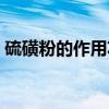 硫磺粉的作用功效用法（硫磺粉的作用功效）