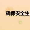 确保安全生产平稳运行（确保安全生产）