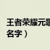 王者荣耀元歌的专属名字（王者荣耀元歌专属名字）