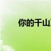 你的千山万水歌词（千山万水歌词）