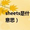 sheets是什么意思英文翻译（sheets是什么意思）