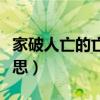 家破人亡的亡怎么写（家破人亡的亡是什么意思）