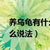养乌龟有什么说法 有什么讲究（养乌龟有什么说法）