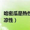 哈密瓜是热性还是凉性的（哈密瓜是热性还是凉性）