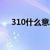 310什么意思网络用语（310什么意思）