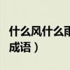 什么风什么雨的成语二年级(什么风什么雨的成语) 什么风什么雨的成语二年级(什么风什么雨的成语)