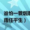 谁怕一蓑烟雨任平生表达的情感（谁怕一蓑烟雨任平生）