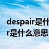 despair是什么意思英语翻译成中文（despair是什么意思）