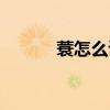 蓑怎么读音读出来（蓑怎么读）