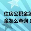 住房公积金怎么查询个人账户余额（住房公积金怎么查询）