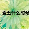 爱五什么时候上映（爱5什么时候上映时间）