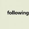 following statements（following）