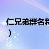 仁兄弟群名称有哪些（找走投无路兄弟有群吗）