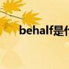 behalf是什么意思（half是什么意思）