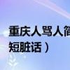重庆人骂人简单短脏话视频（重庆人骂人简单短脏话）