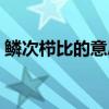 鳞次栉比的意思是什么呢（鳞次栉比的意思）
