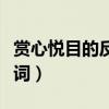赏心悦目的反义词和近义词（赏心悦目的反义词）