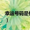 幸运号码是什么数字?（幸运号码是什么数字）