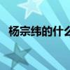 杨宗纬的什么歌好听（杨宗纬最好听的歌）