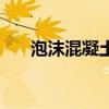 泡沫混凝土容重是多少(泡沫混凝土) 泡沫混凝土容重是多少(泡沫混凝土)