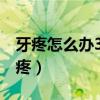 牙疼怎么办3秒止痛（牙齿疼怎么办能快速不疼）