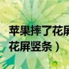 苹果摔了花屏出现条纹怎么办（苹果手机摔了花屏竖条）