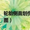 轮胎侧面划伤刚刚露出线（轮胎侧面划伤露线图）