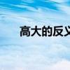 高大的反义词是什么（高大的反义词）
