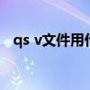 qs v文件用什么打开（qsv文件怎么打开）