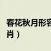 春花秋月形容什么生肖（春花秋月美如画打一肖）
