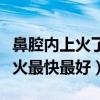 鼻腔内上火了吃什么东西下火快（什么东西下火最快最好）