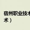 宿州职业技术学院招聘教师公告（宿州职业技术）